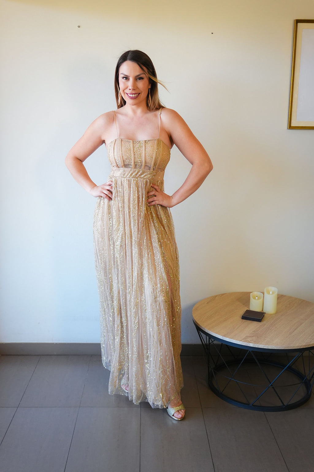 Vestido Kenia Dorado