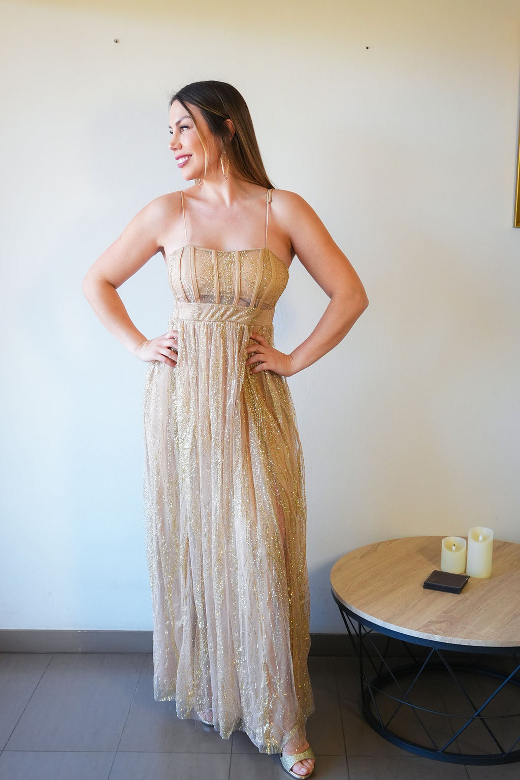 Vestido Kenia Dorado